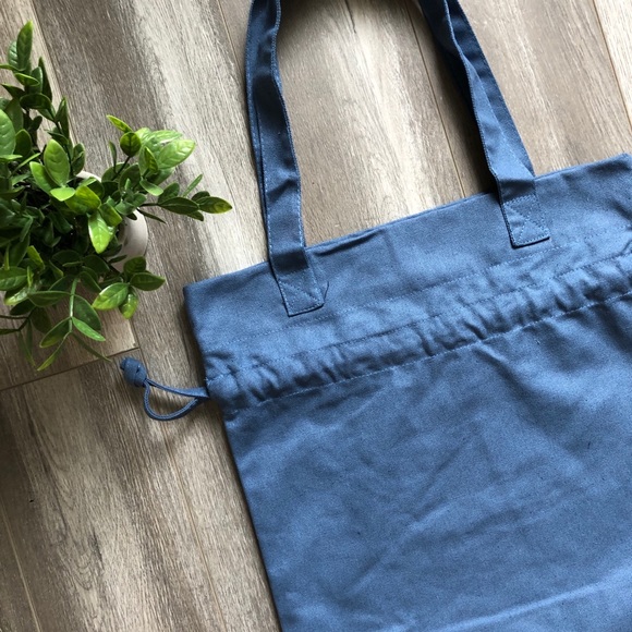 NEW Canvas Tote Bag With Drawstring - Picture 4 of 9